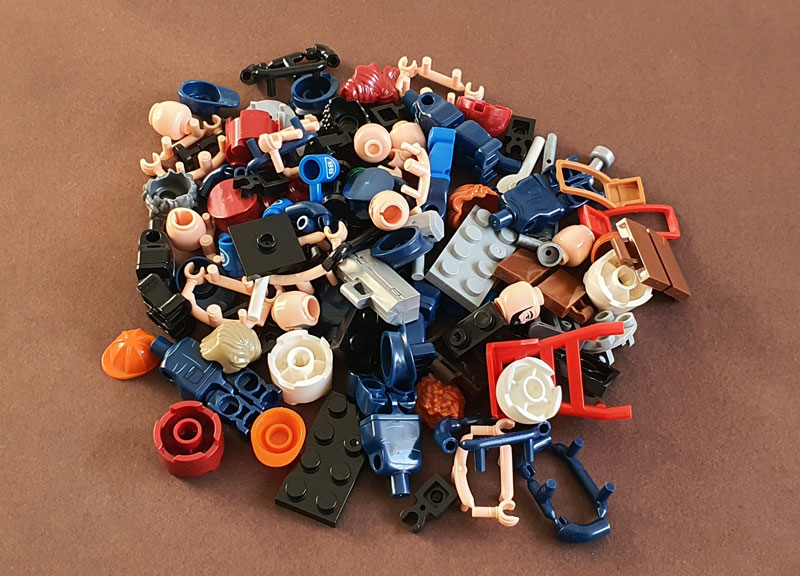 BlueBrixx Minifiguren Deutsche Bundesbahn Personal 108565 Aufbau Teile