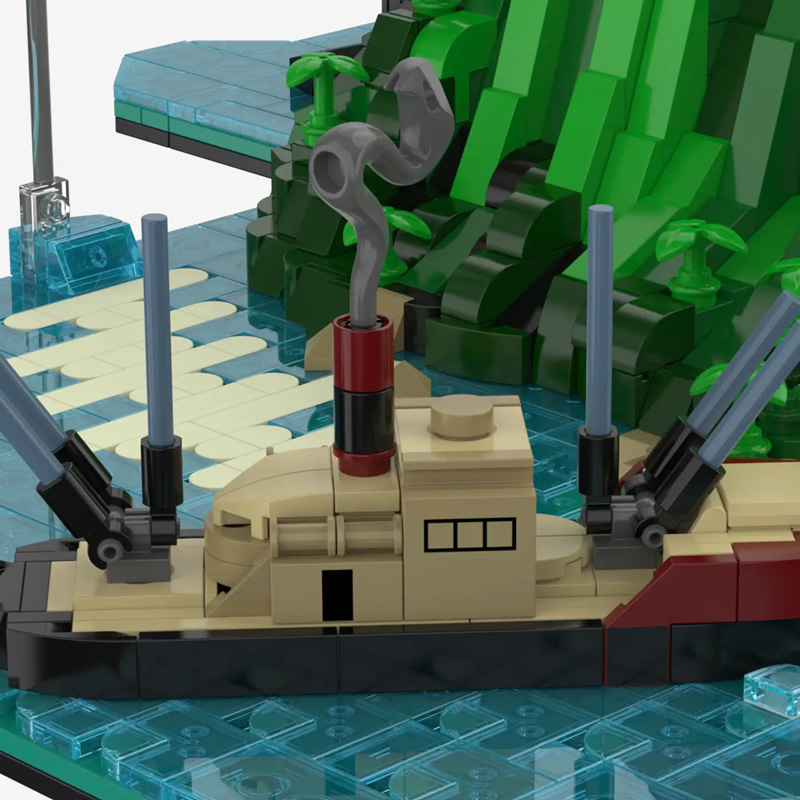 BlueBrixx Toteninsel Diorama Drei Fragezeichen 108817