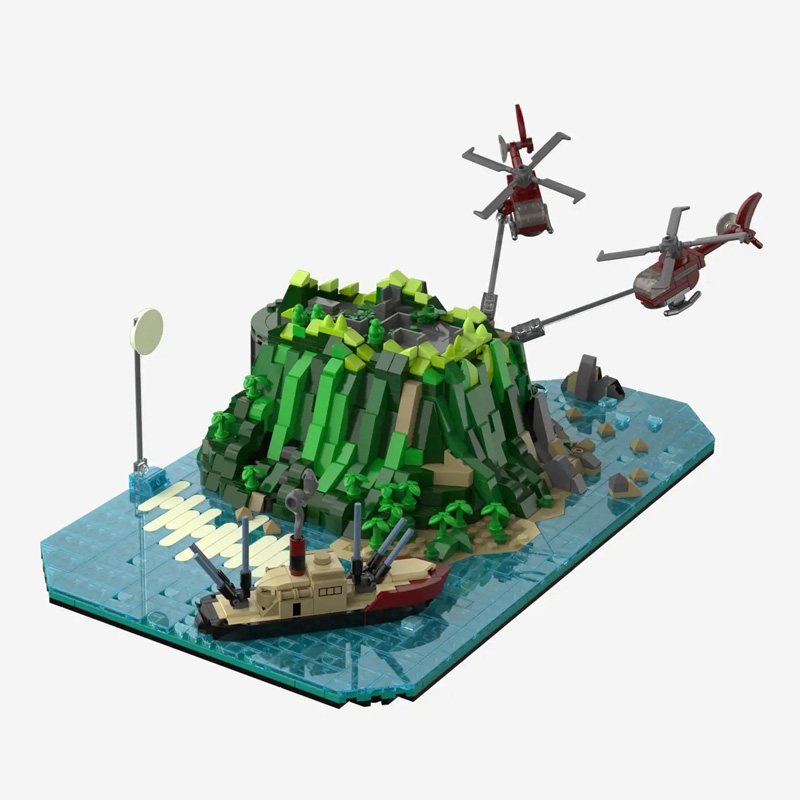 BlueBrixx Toteninsel Diorama Drei Fragezeichen 108817