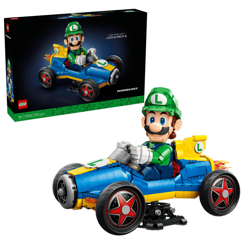 LEGO Super Mario Kart: Luigi & Turboflitzer 72050 Set und Box