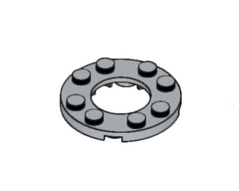 Runde 4x 4 Platte mit 2x2 Loch geschützt LEGO