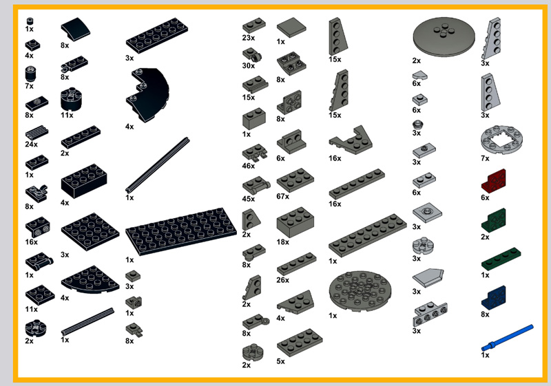 Modbrix Planetenzerstörer 109245 neues Set Teileliste