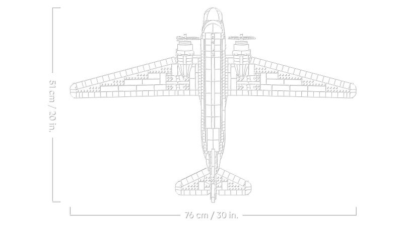 LEGO 11378 Douglas DC-3 PAN AM Set Maße