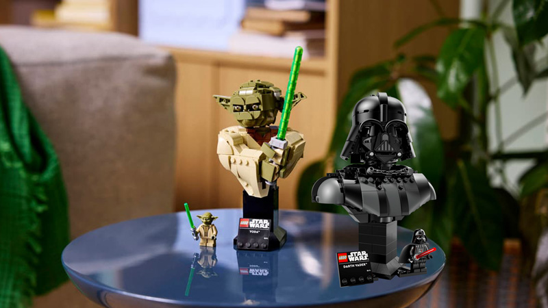 LEGO 75438 Yoda Büste 75439 Darth Vader Titel