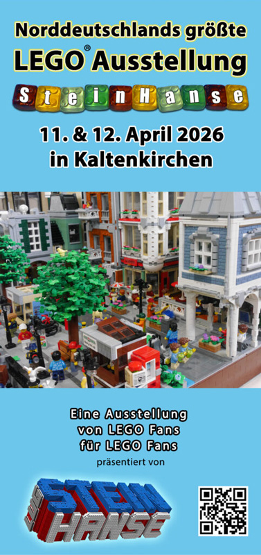 Stein Hanse LEGO-Ausstellung 2026 Flyer