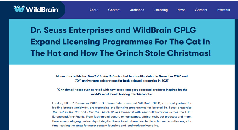 BlueBrixx Dr. Seuss Auszug Pressemitteilung