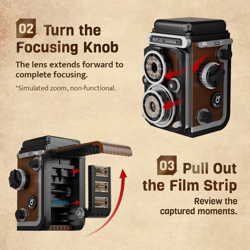 Pantasy 85050 Twin Lens Reflex Camera Funktion