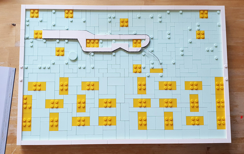 Lumibricks Weizenfeld mit Zypressen 21001 Aufbau Baufortschritt