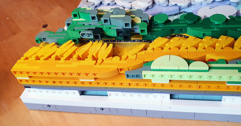 Lumibricks Weizenfeld mit Zypressen 21001 Aufbau Baufortschritt