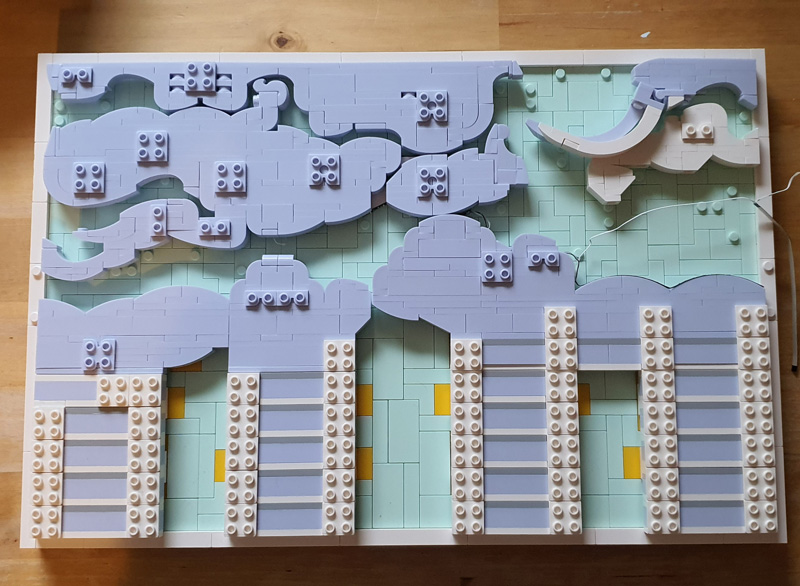 Lumibricks Weizenfeld mit Zypressen 21001 Aufbau Baufortschritt