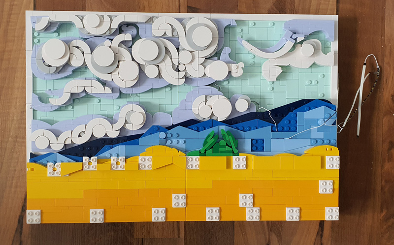 Lumibricks Weizenfeld mit Zypressen 21001 Aufbau Baufortschritt