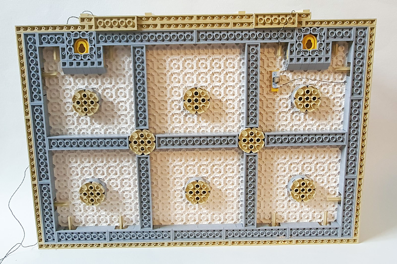 Lumibricks Weizenfeld mit Zypressen 21001 gebaut Rückseite