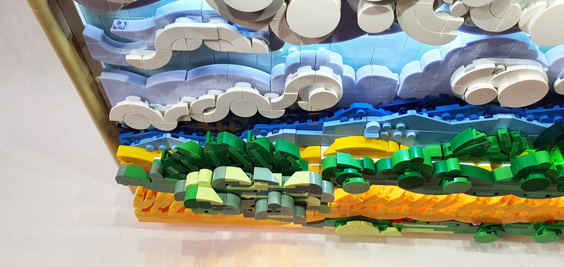 Lumibricks Weizenfeld mit Zypressen 21001 gebaut mit Licht