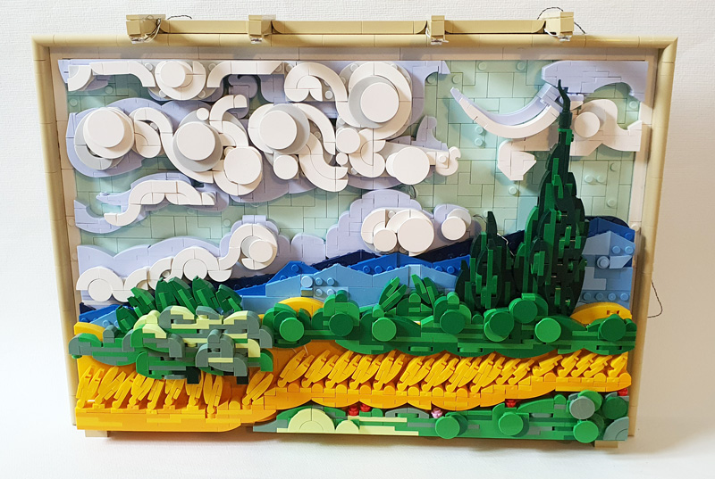 Lumibricks Weizenfeld mit Zypressen 21001 gebaut