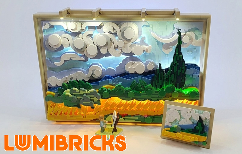 Lumibricks Weizenfeld mit Zypressen 21001 Titel