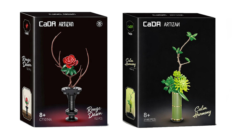 KI Klemmbausteine CaDA Rose Chyrsantheme Boxdesign