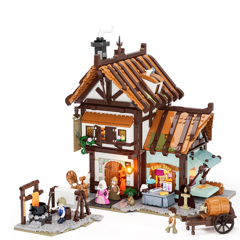 Funwhole/Lumibricks F9038 Medieval Tailor Shop / Mittelalterliche Schneiderei