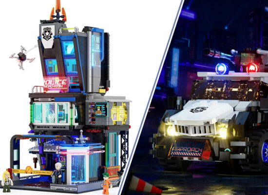 Neue Sets der Lumibricks Cyberpunk Serie aufgetaucht: Police Headquarters und Police Transporter