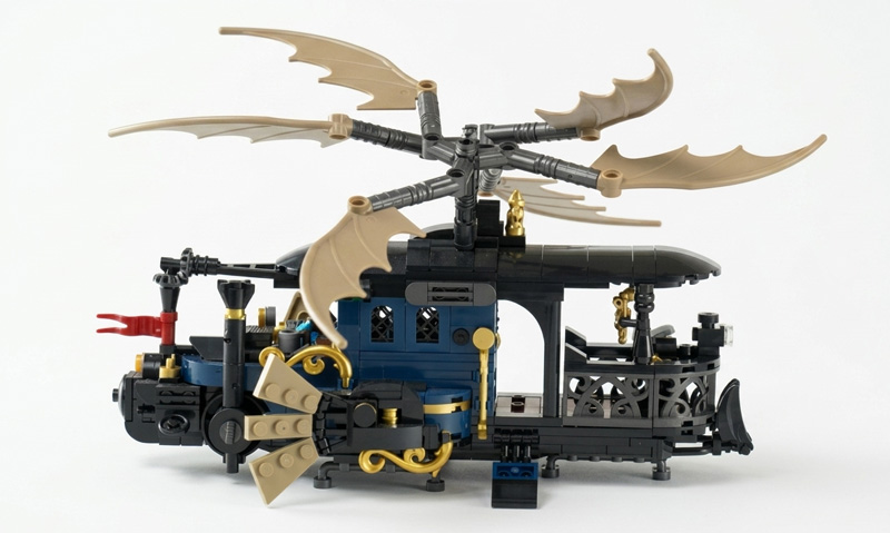 BlueBrixx Steampunk Motorwagen und Flugmaschinen (108935) bearbeitet