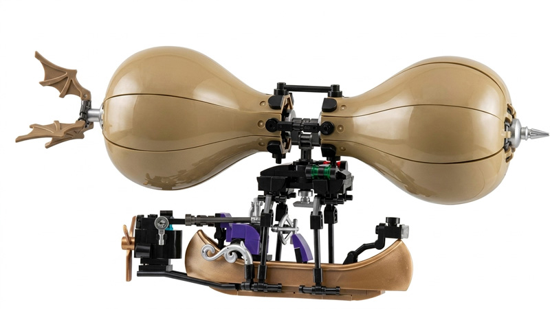 BlueBrixx Steampunk Motorwagen und Flugmaschinen (108935) bearbeitet