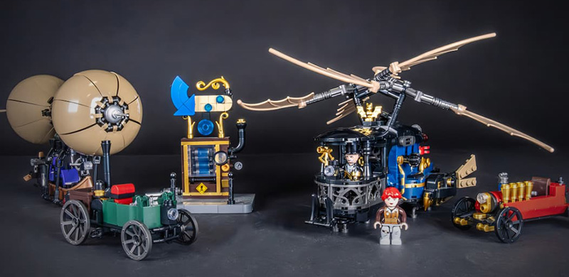 BlueBrixx Steampunk Flugmaschinen mechanische Libelle Titel