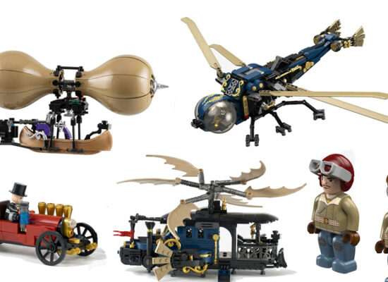 Neu in der BlueBrixx Steampunk Serie: Mechanische Libelle und Flugmaschinen