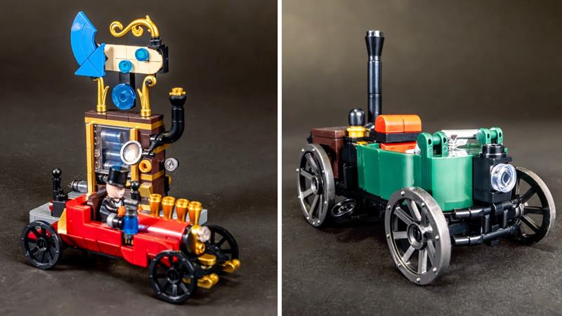 BlueBrixx Steampunk Motorwagen und Flugmaschinen (108935) offiziell