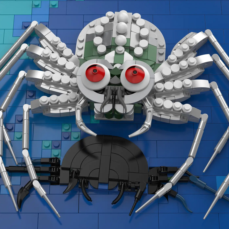 BlueBrixx 3 Fragezeichen 3D Bild silberne Spinne 109025