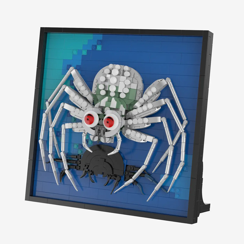 BlueBrixx 3 Fragezeichen 3D Bild silberne Spinne 109025