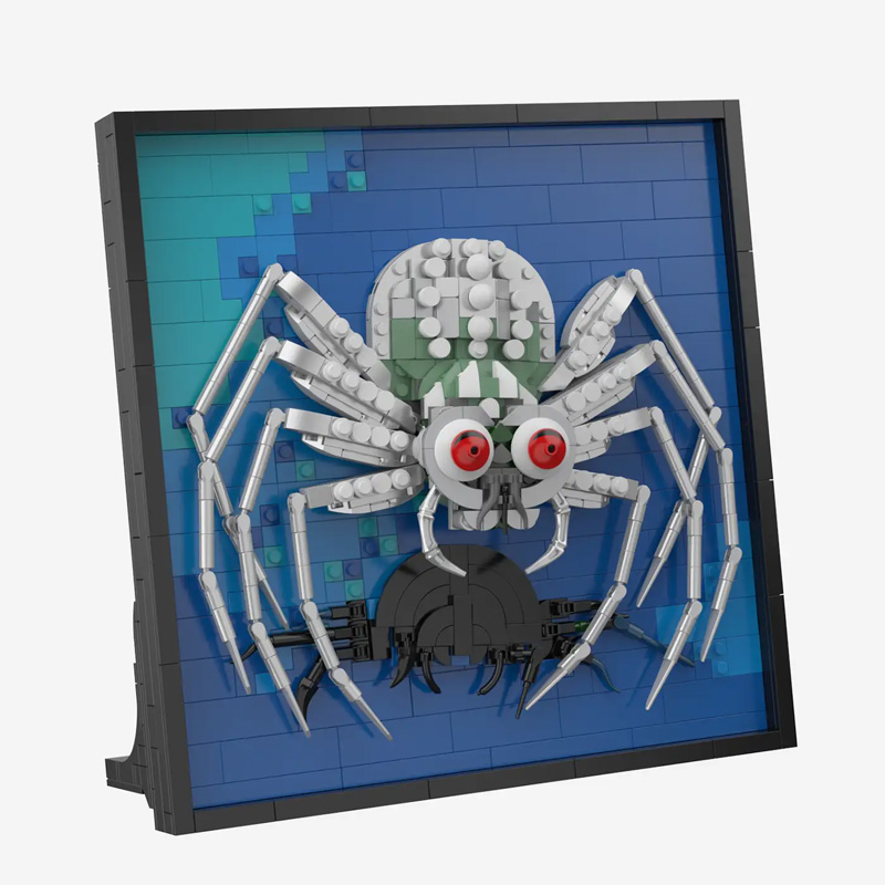 BlueBrixx 3 Fragezeichen 3D Bild silberne Spinne 109025