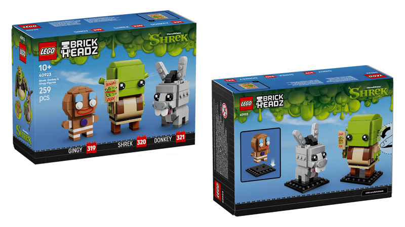 LEGO 40923 BrickHeadz: Shrek, Donkey & Gingy Box