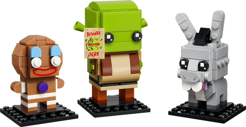 LEGO 40923 BrickHeadz: Shrek, Donkey & Gingy Set