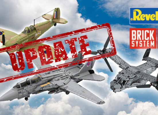 Revell Brick System Osprey veröffentlicht, Iron Maiden Sptifire und F-14A Tomcat jetzt vorbestellen