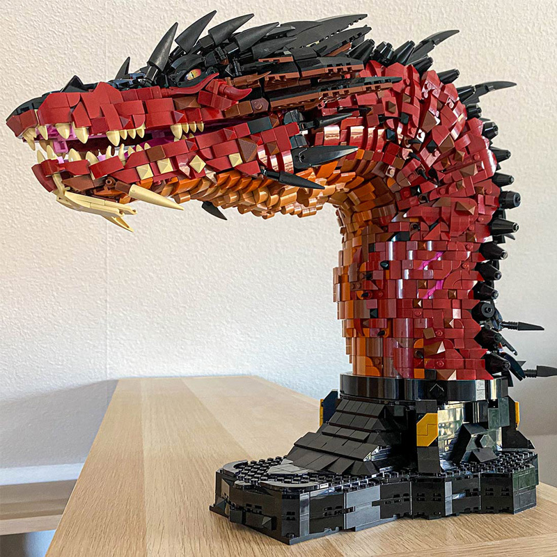 Fire Dragon Büste inspiriert von Smaug (Luke_a_art)