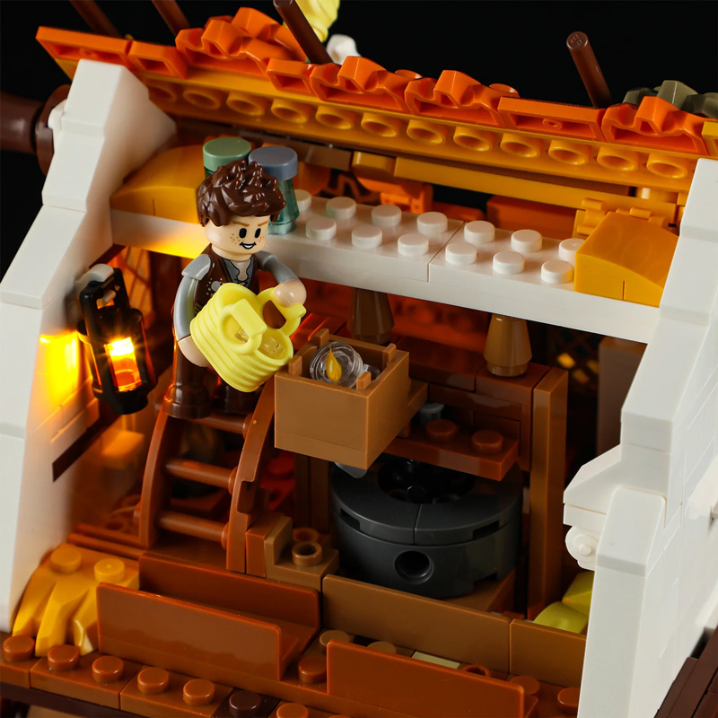 Funwhole/Lumibricks F9061 Water Mill Mittelalterliche Wassermühle