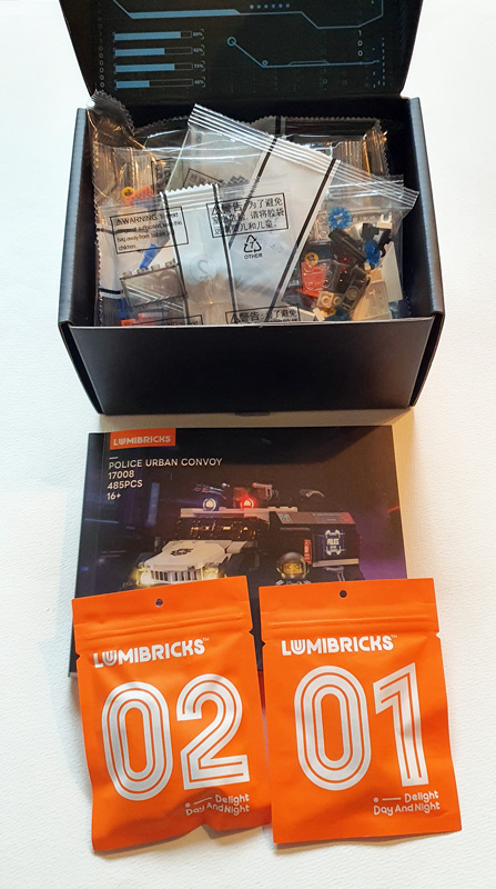 Lumibricks Cyberpunk Urban Convoy 17008 Aufbau