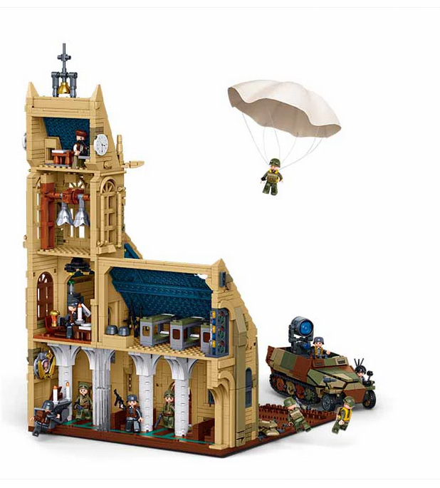 Sluban Paratroopers at the Church of Sainte-Mère-Église (M38-B1532)