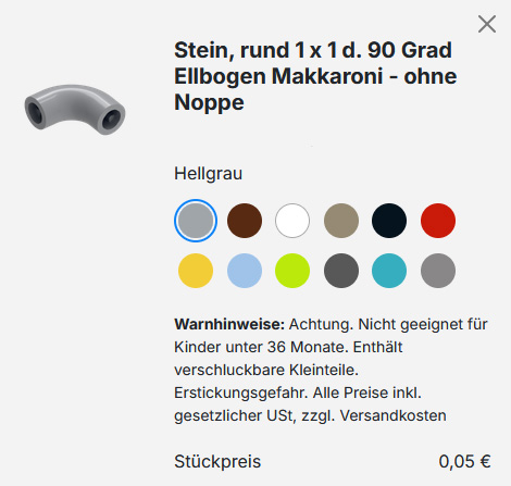 Statementkette LEGO Bausteine DIY Farbe Snap