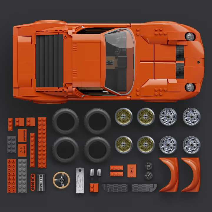 Mattel Brick Shop JHF61 ’71 Lamborghini Miura P400 Sv
