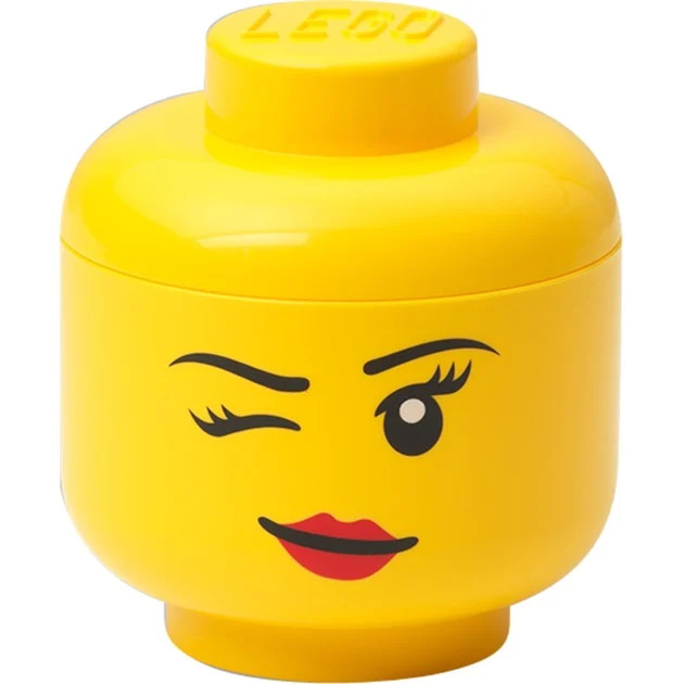 LEGO Kopf Aufbewahrung Zwinkernder Mädchenkopf
