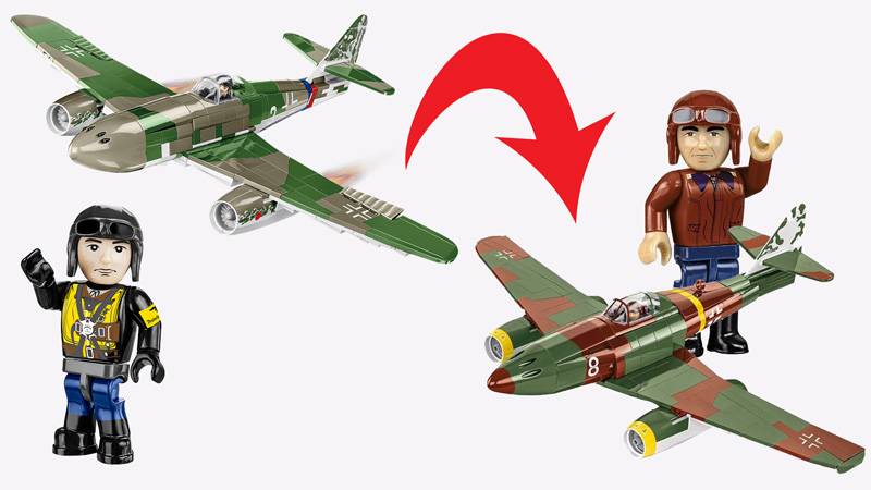 COBI Messerschmitt Me262 A-1a "Schwalbe" 5776 Vergleich 5721