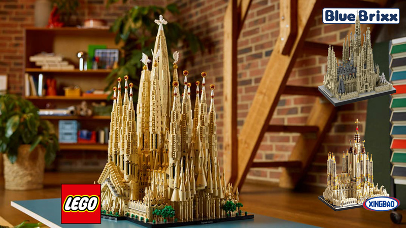 Sagrada Familia LEGO 21065 Vergleich BlueBrixx Xingbao Titel