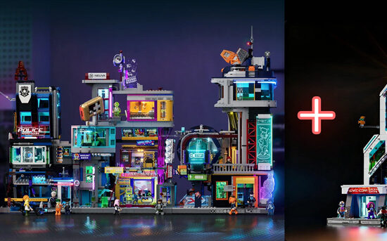 Lumibricks Cyberpunk Reihe: weitere 11 Gebäude für 2026 geplant Lumibricks Cyberpunk Zukunft Titel