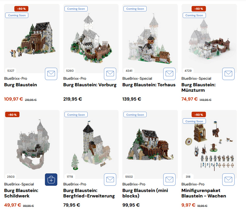BlueBrixx Burg Blaustein Festung Flop vergriffen Onlineshop