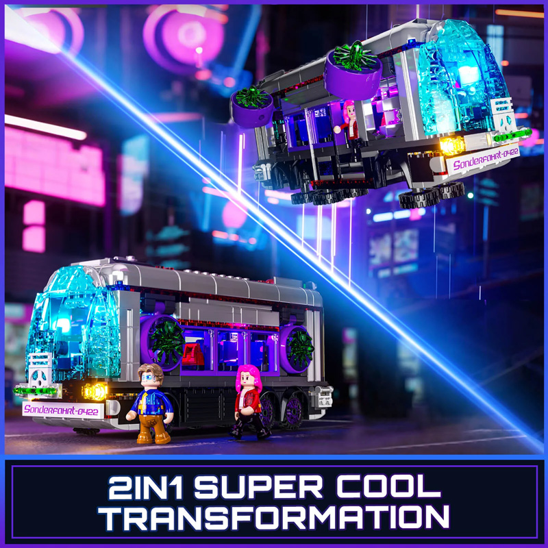 Lumibricks F9060 Cyberpunk Future Bus / Zukunftsbus
