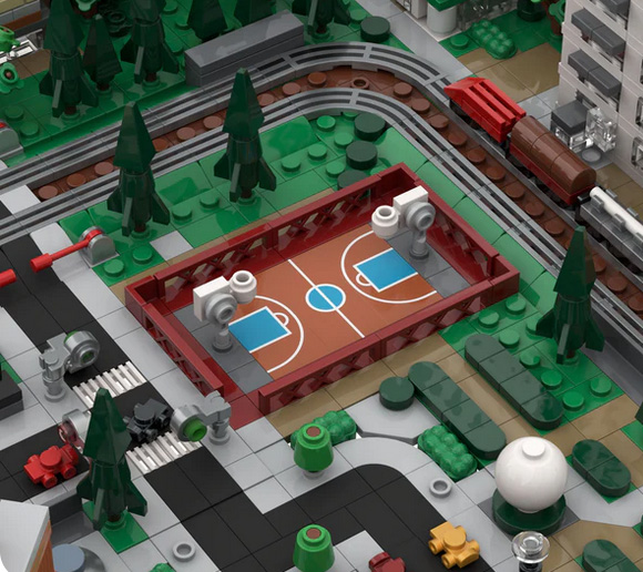Bricks City Designer modulare Mikrocity Beispiel