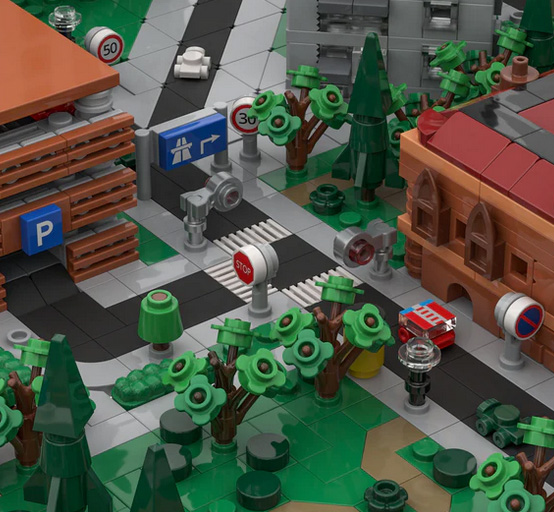 Bricks City Designer modulare Mikrocity Beispiel