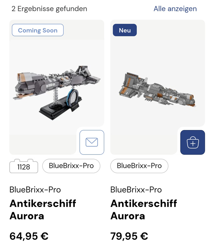 BlueBrixx Stargate Antikerschiff Aurora