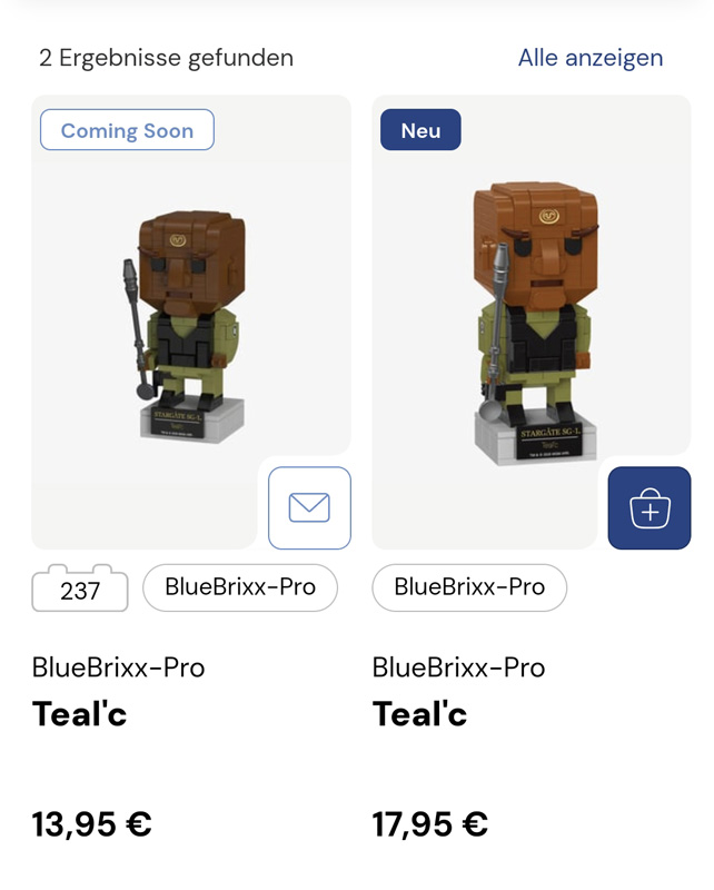 BlueBrixx Stargate Brick Buddies Tealc Preis