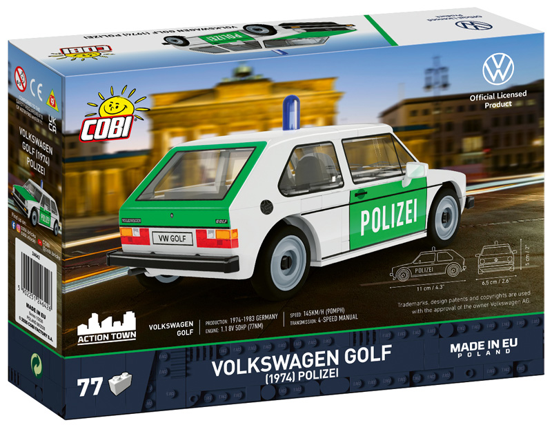 COBI 24642 Volkswagen Golf (1974) Polizei